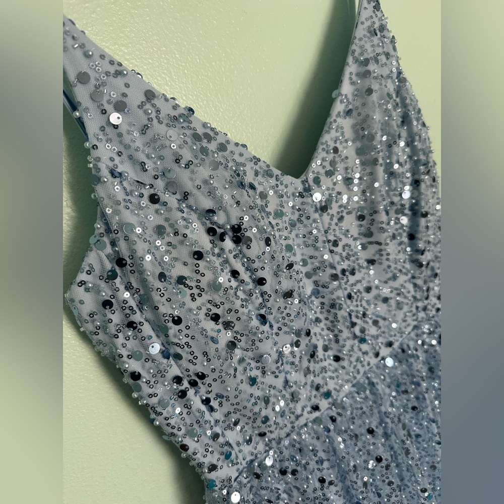 Sparkling Blue Sequin Gown